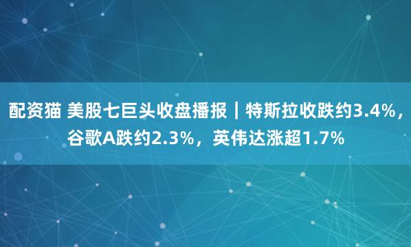 配资猫 美股七巨头收盘播报|特斯拉收跌约3.4%,谷歌A跌约2.3%,英伟达涨超1.7%